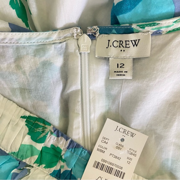 J. Crew Factory Printed V-neck smocked midi dress - Picture 6 of 8